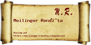 Meilinger Renáta névjegykártya